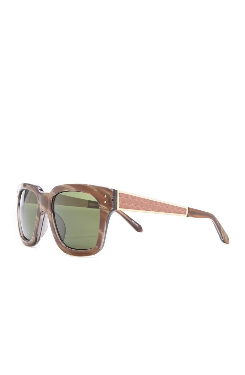 Linda Farrow 52mm Square Sunglasses, Alternate, color, 
