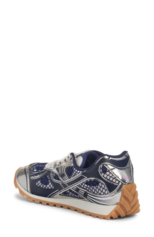 Bottega Veneta Women Orbit Low-top Sneakers In Technical Fabric In Blue