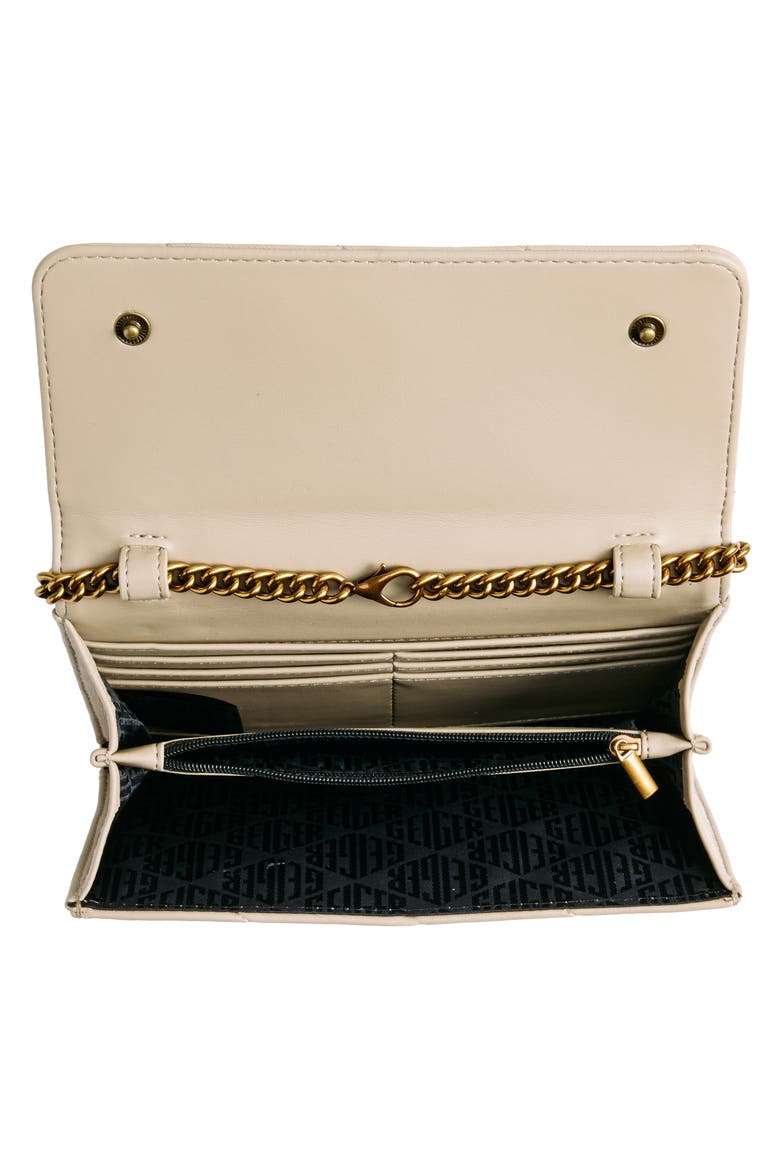 Soho Quilted Leather Wallet on a Chain, Alternate, color, TAUPE COMB