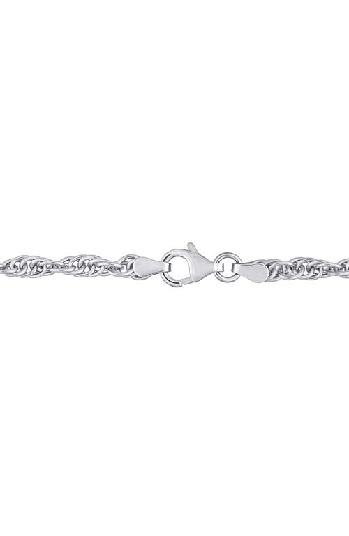 Delmar Singapore Chain Bracelet & Necklace Set In Metallic
