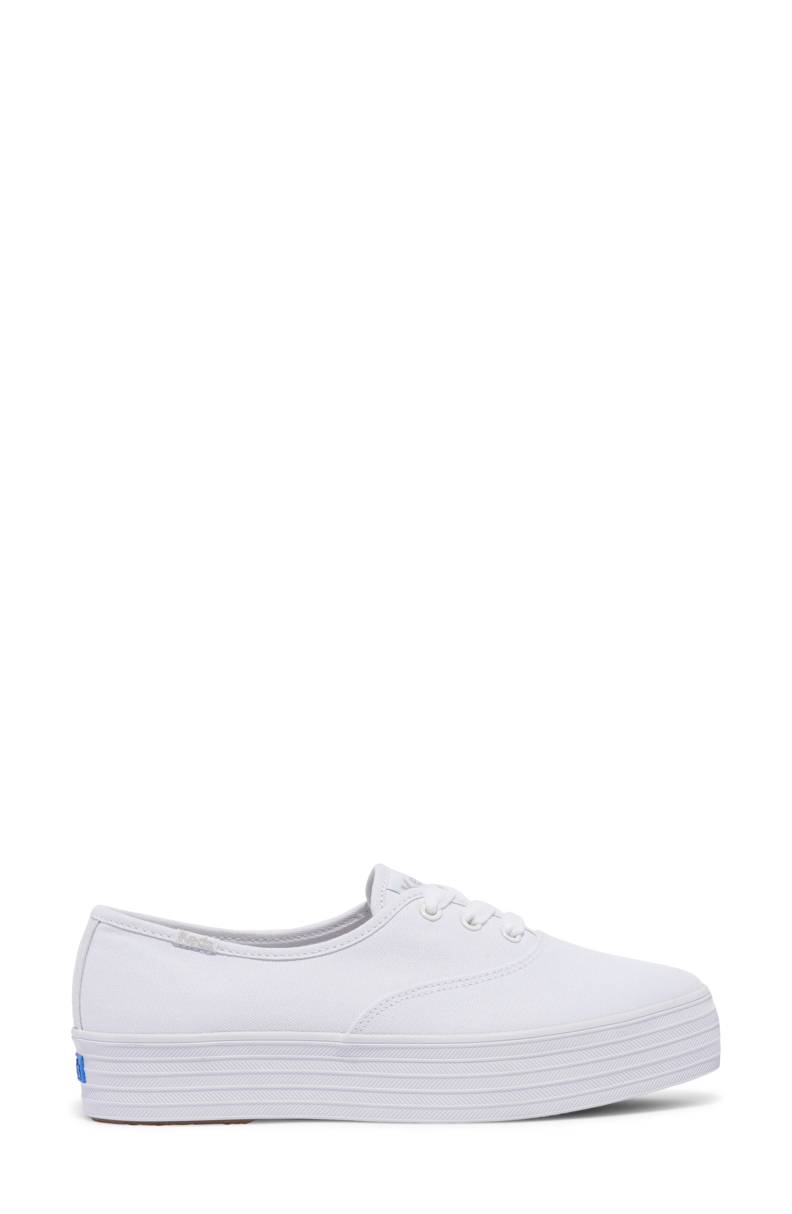 Keds<sup>®</sup> Point Platform Sneaker, Alternate, color, White Canvas