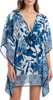 BLEU by Rod Beattie Chiffon Cover-Up Caftan