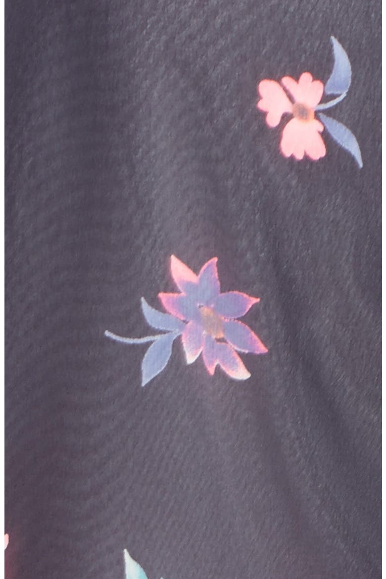 Floral Print Kimono Cardigan, Alternate, color, NAVY