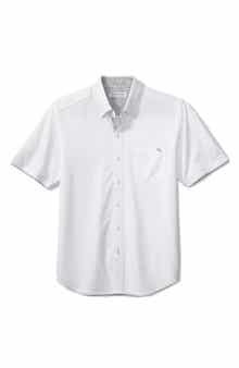 Tommy Bahama San Lucio Lotus Happy Hour IslandZone® Short Sleeve Cotton Blend Button-Up Shirt