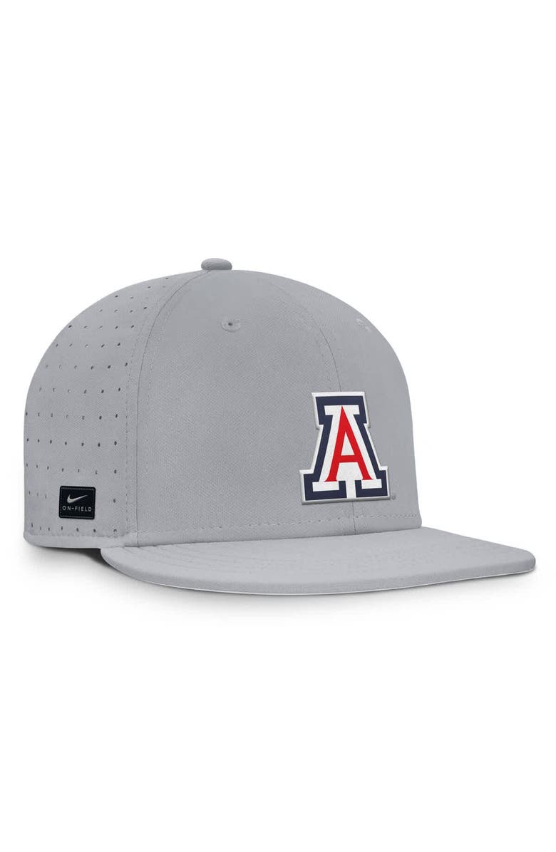 Nike Men's Nike Gray Arizona Wildcats On-Field Dugout True Performance Fitted Hat, Alternate, color, Gray