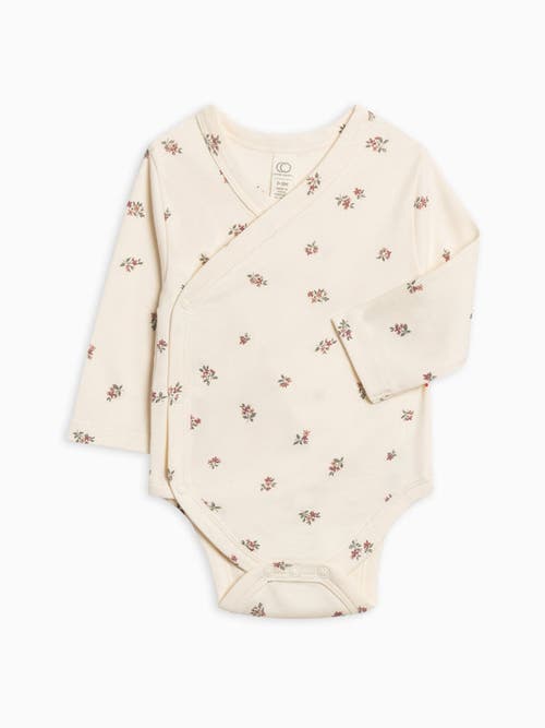 Colored Organics Organic Kai Kimono Bodysuit In Neutral