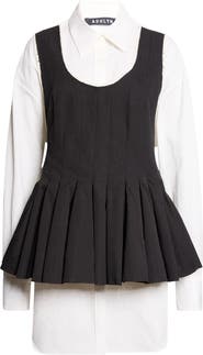 ASHLYN Mae Cotton Blend Tie Back Shirt
