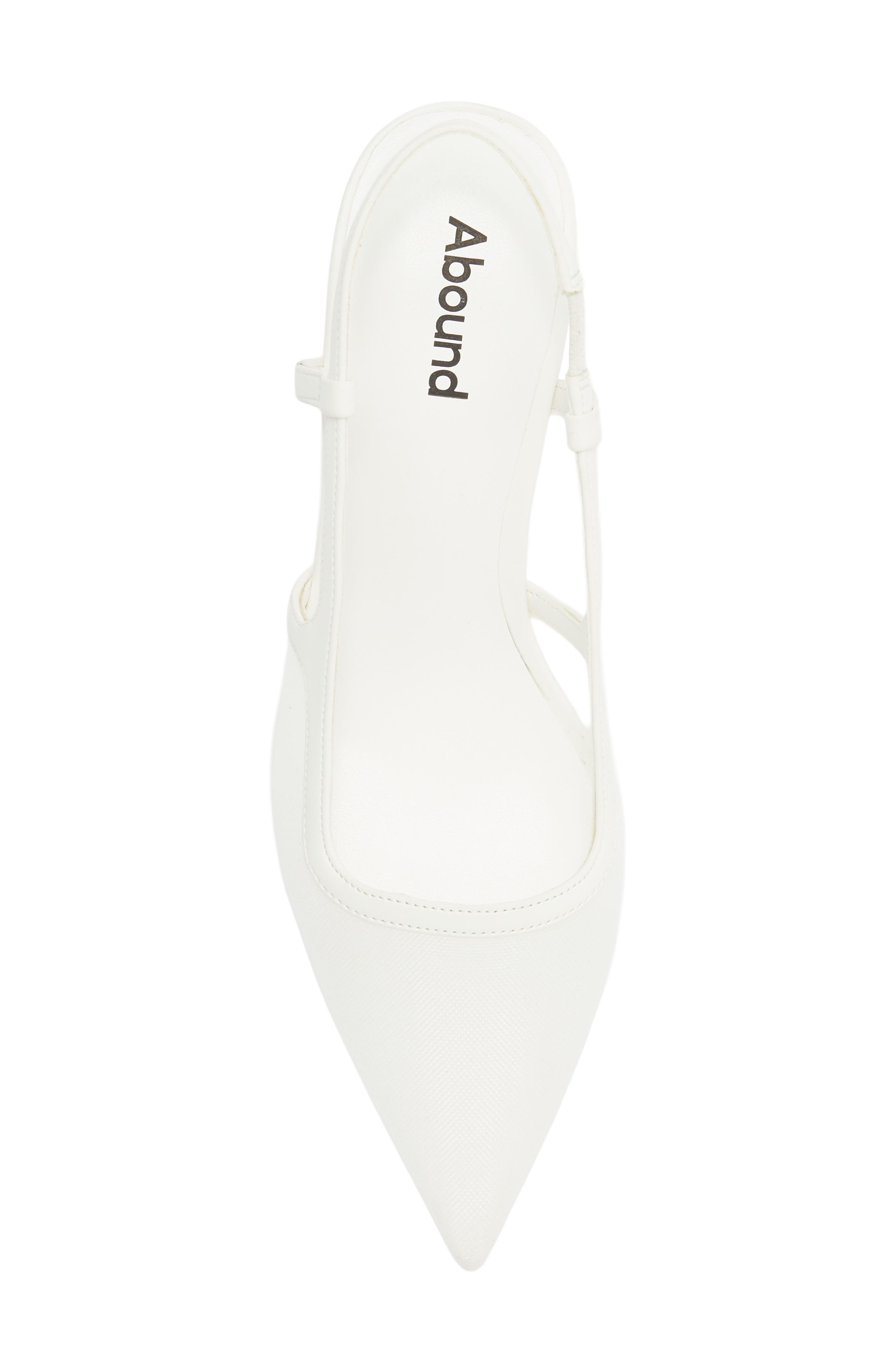 Kippa Pointed Toe Slingback Pump, Alternate, color, IVORY EGRET