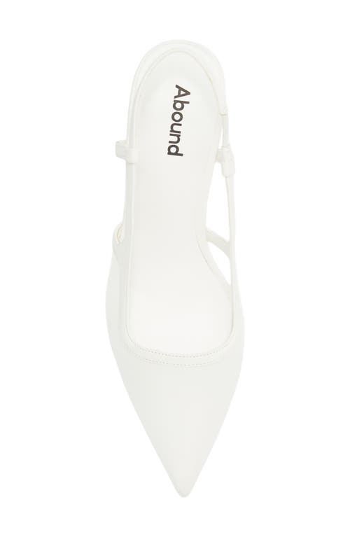 Abound Kippa Pointed Toe Slingback Pump In White