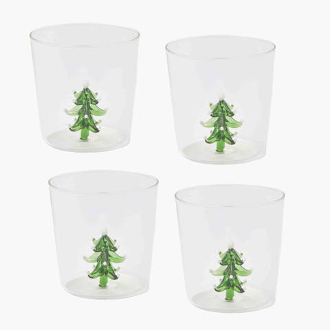 Christmas Tree Glasses (Set of 4)