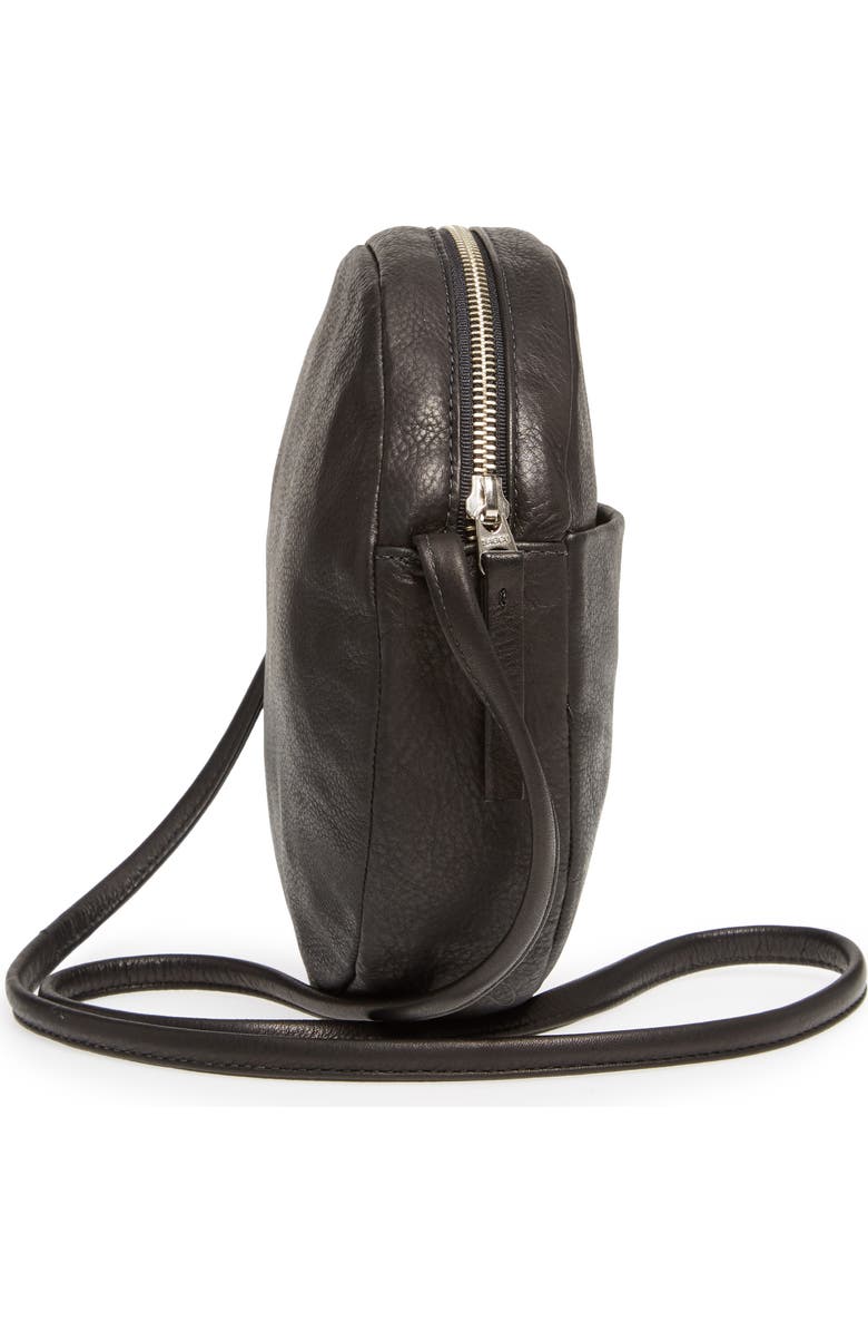 Baggu Circle Calfskin Leather Crossbody Bag, Alternate, color,