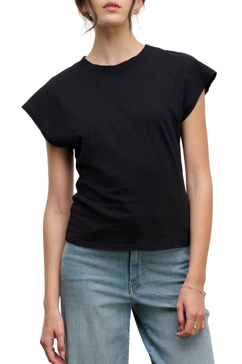 Sterling Cotton Slub T-Shirt, Main, color, BLACK