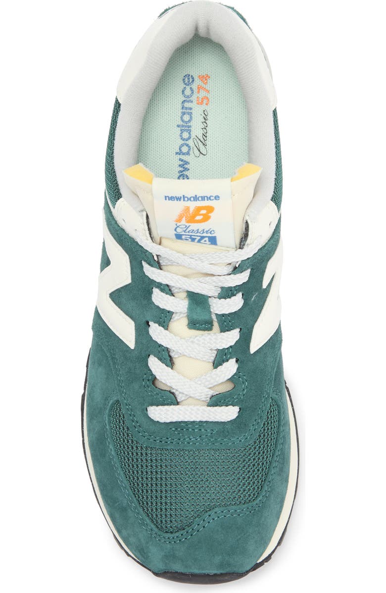 New Balance Gender Inclusive 574 Sneaker, Alternate, color, New Spruce/ Sea Salt