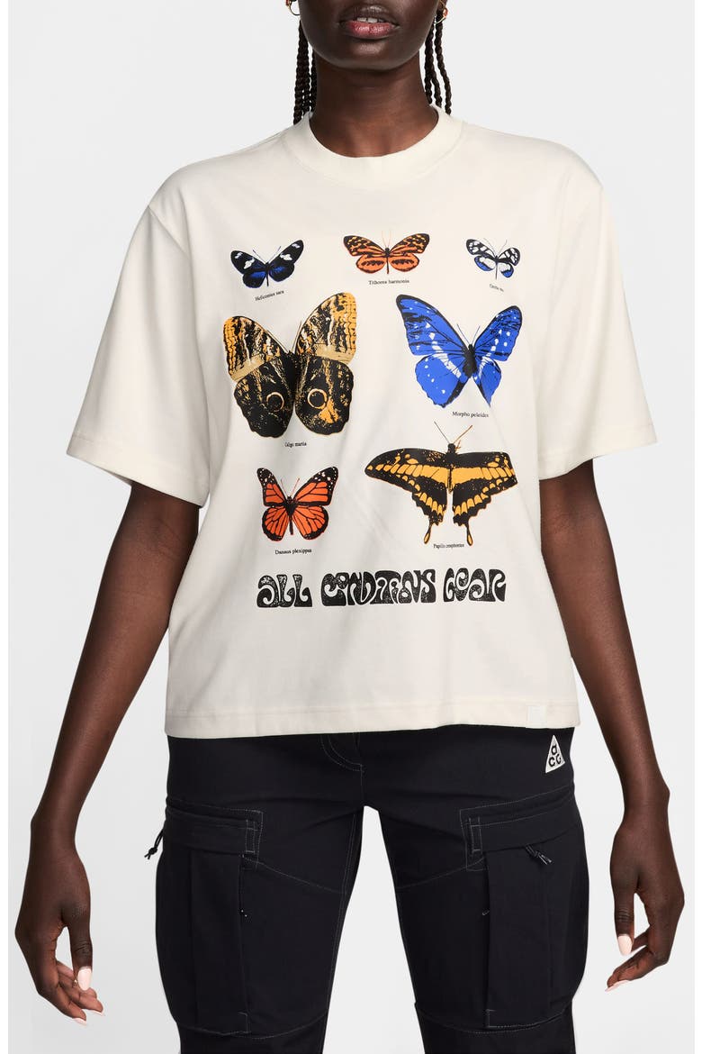 Dri-FIT ACG Oversize Butterflies Graphic T-Shirt, Main, color, PHANTOM