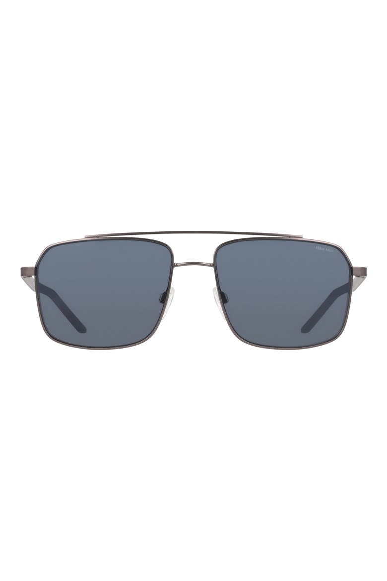 Traveler Strike 58mm Rectangular Sunglasses, Main, color, SATIN GUNMETAL / GREY