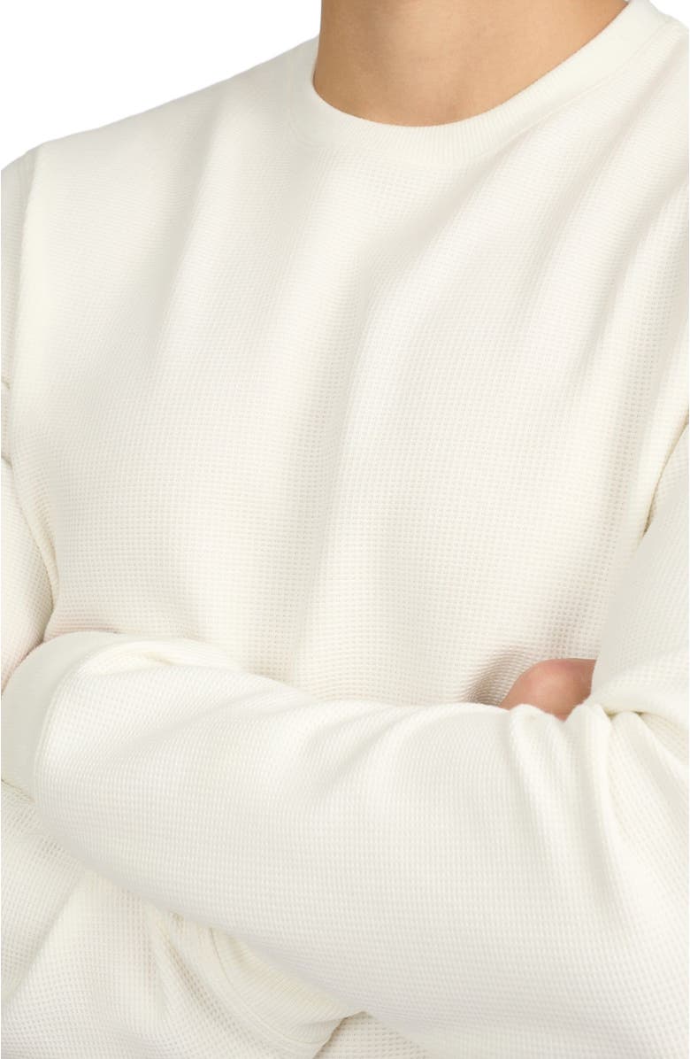 Onia Waffle Crewneck, Alternate, color, Egret