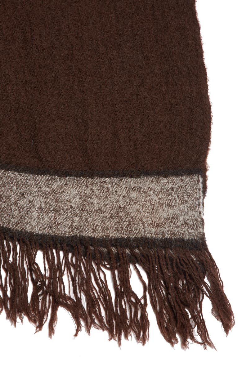 Y's by Yohji Yamamoto Y's by Yohjj Yamamoto Two Panel Check Wool Scarf, Alternate, color,