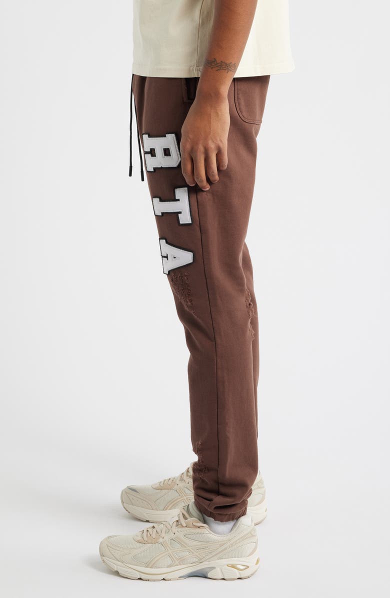 RtA Owen Collegiate Distressed Joggers, Alternate, color, Brown Collegiate