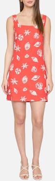Blu Pepper Shell Print Minidress