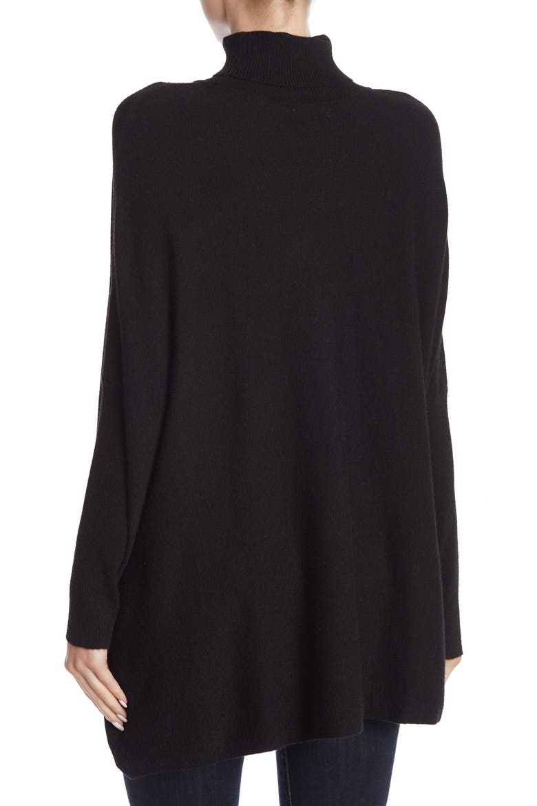 Oversized Boxy Turtleneck, Alternate, color, BLACK