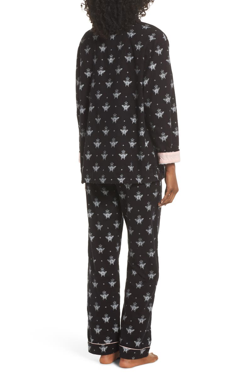 PJ Salvage Print Flannel Pajamas, Alternate, color,