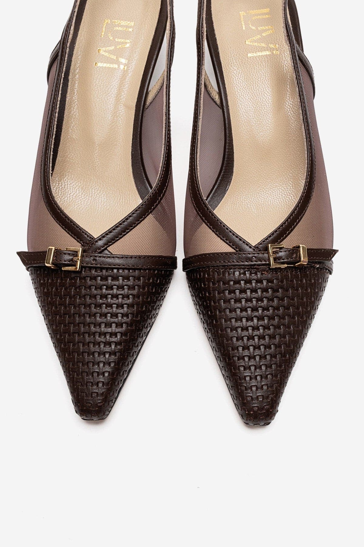 Laviera Mesh Slingback Pump, Alternate, color, Brown