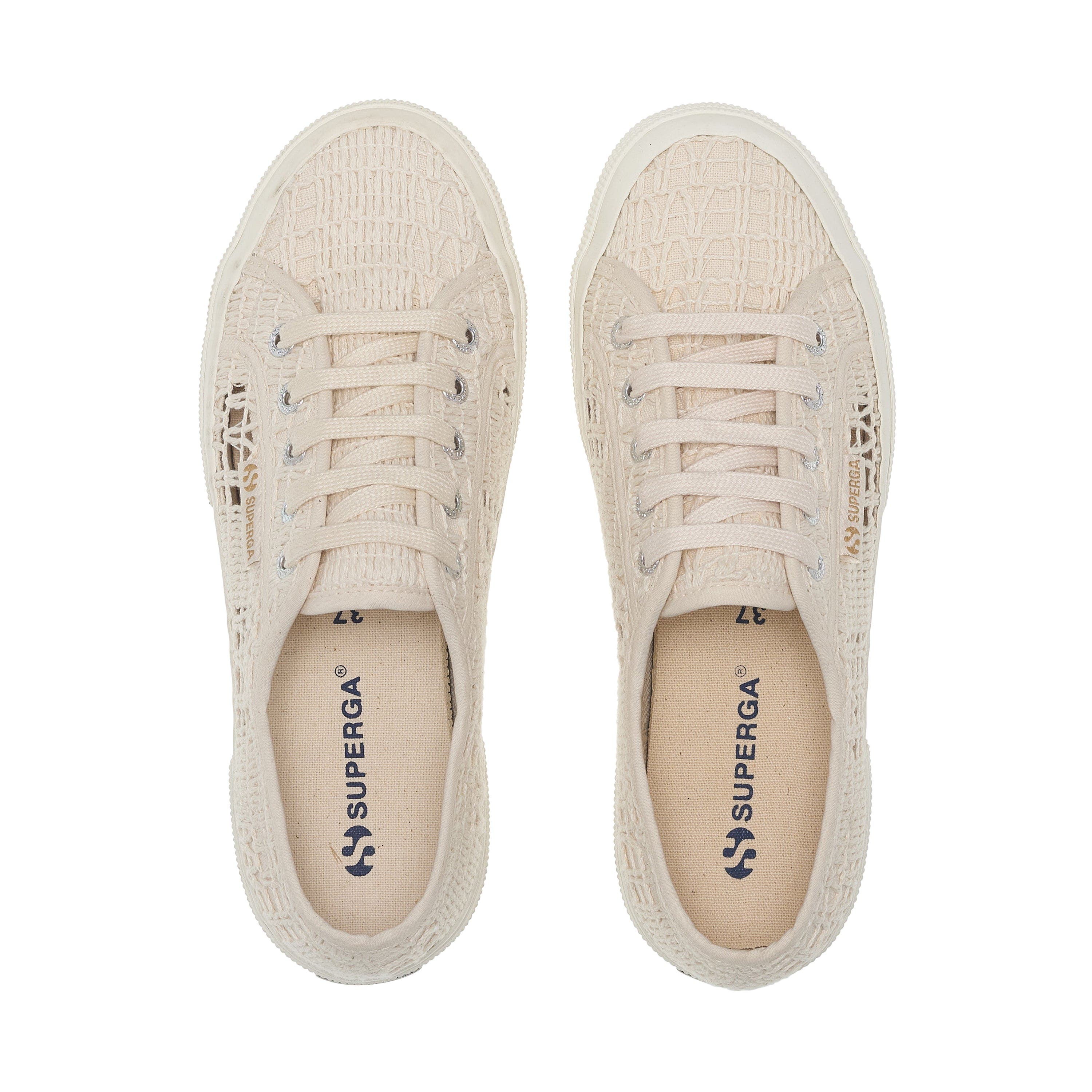Superga 2750 Crochet Sneakers, Alternate, color, Beige Raw Braid Avorio
