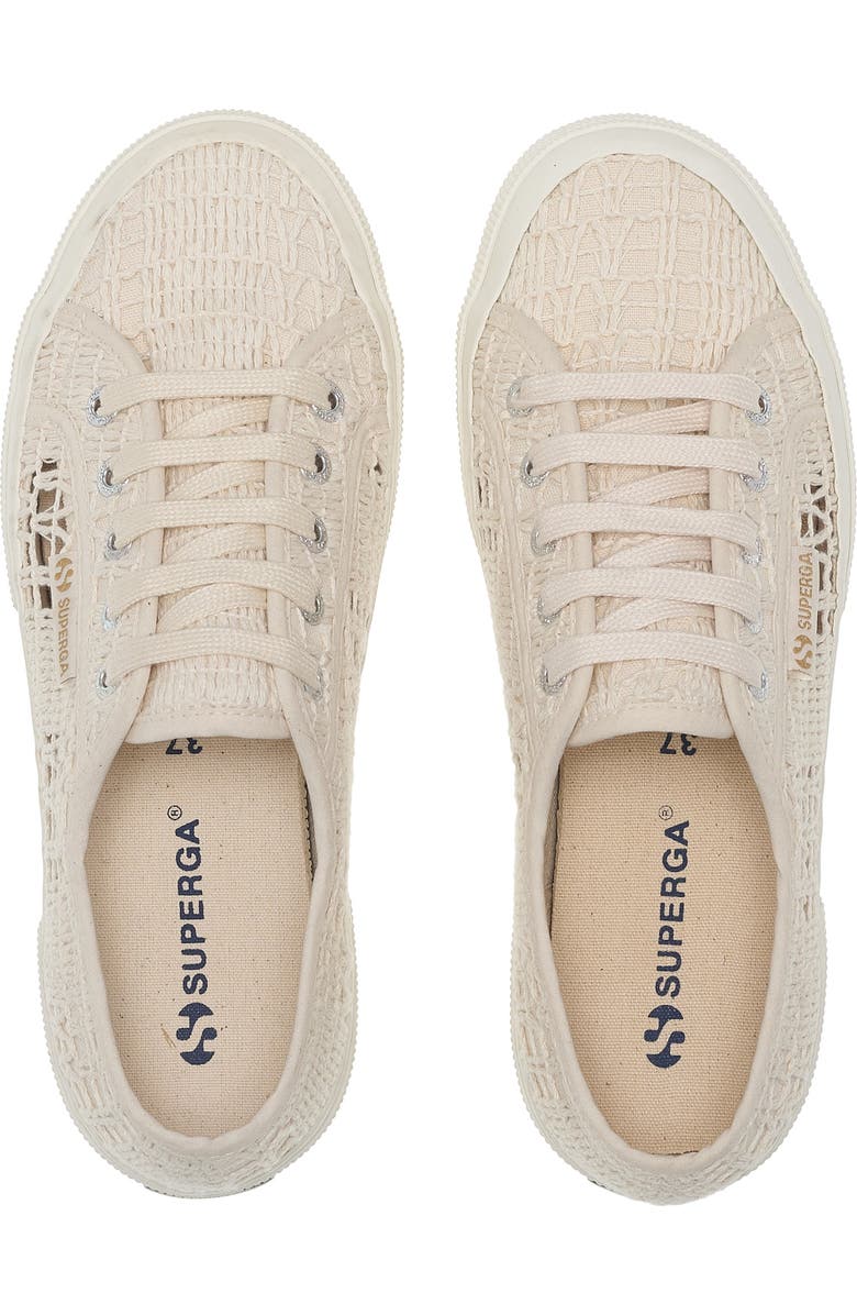 Superga 2750 Crochet Sneakers, Alternate, color, Beige Raw Braid Avorio