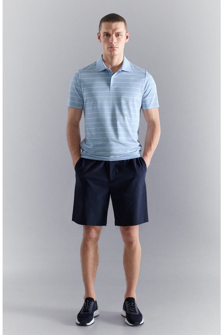 Slim Fit Stripe CoolMax® Piqué Polo, Alternate, color, SKY BLUE
