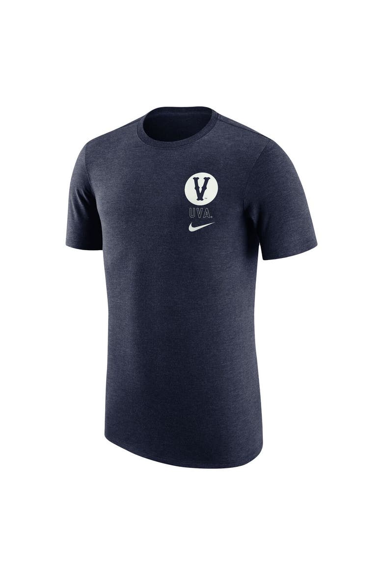 Men's Nike Navy Virginia Cavaliers Retro Tri-Blend T-Shirt, Alternate, color, Navy