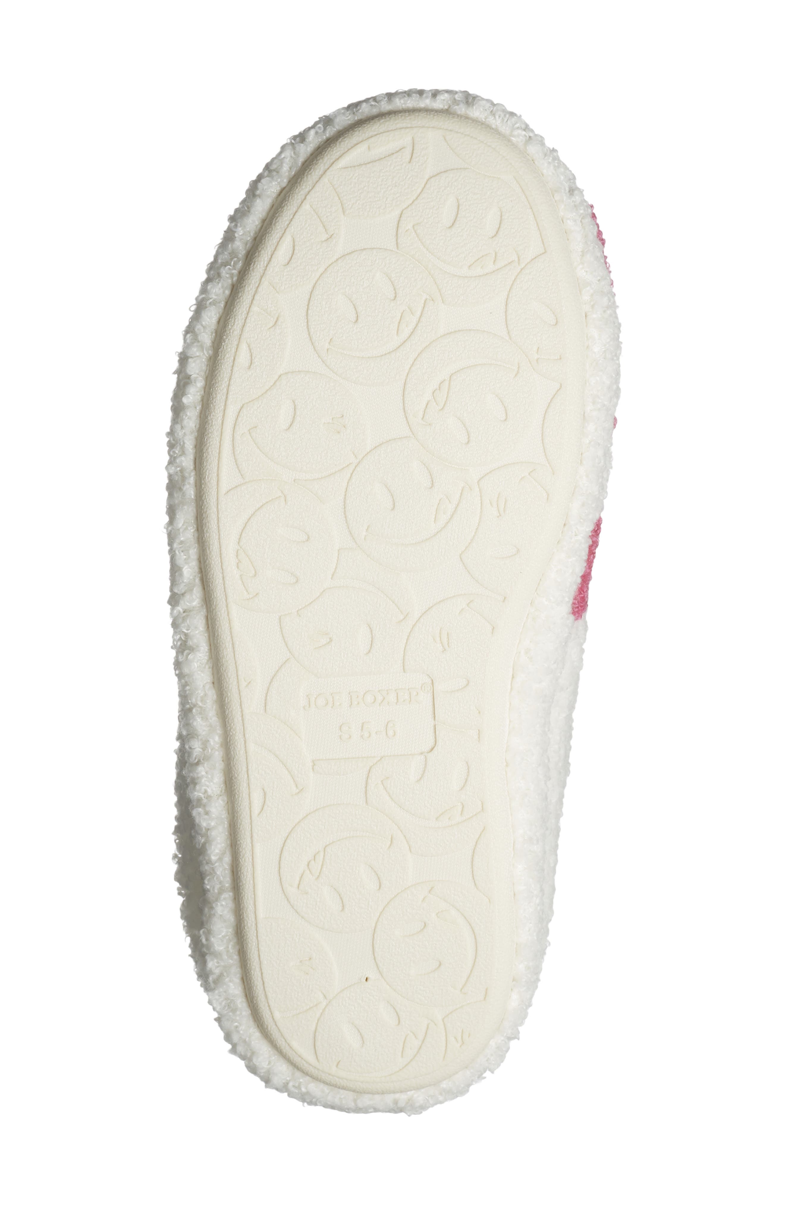 JOE BOXER Smiley Checkerboard Faux Shearling Clog, Alternate, color, Hot Pink