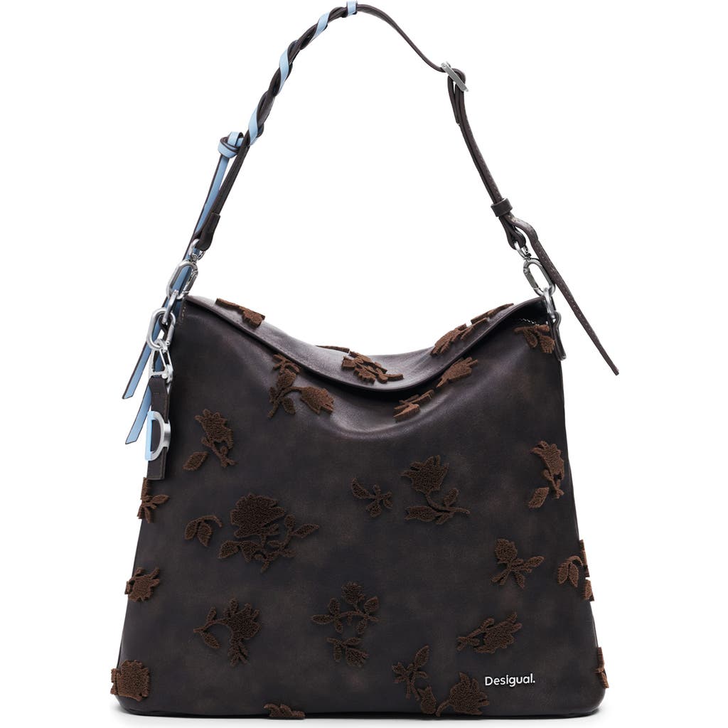 Desigual Big Faux Leather Backpack In Neutral