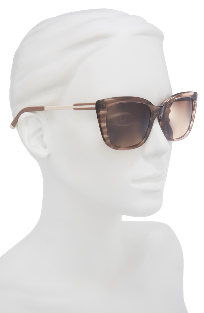 Cole Haan 54mm Square Sunglasses, Alternate, color, Brown Horn