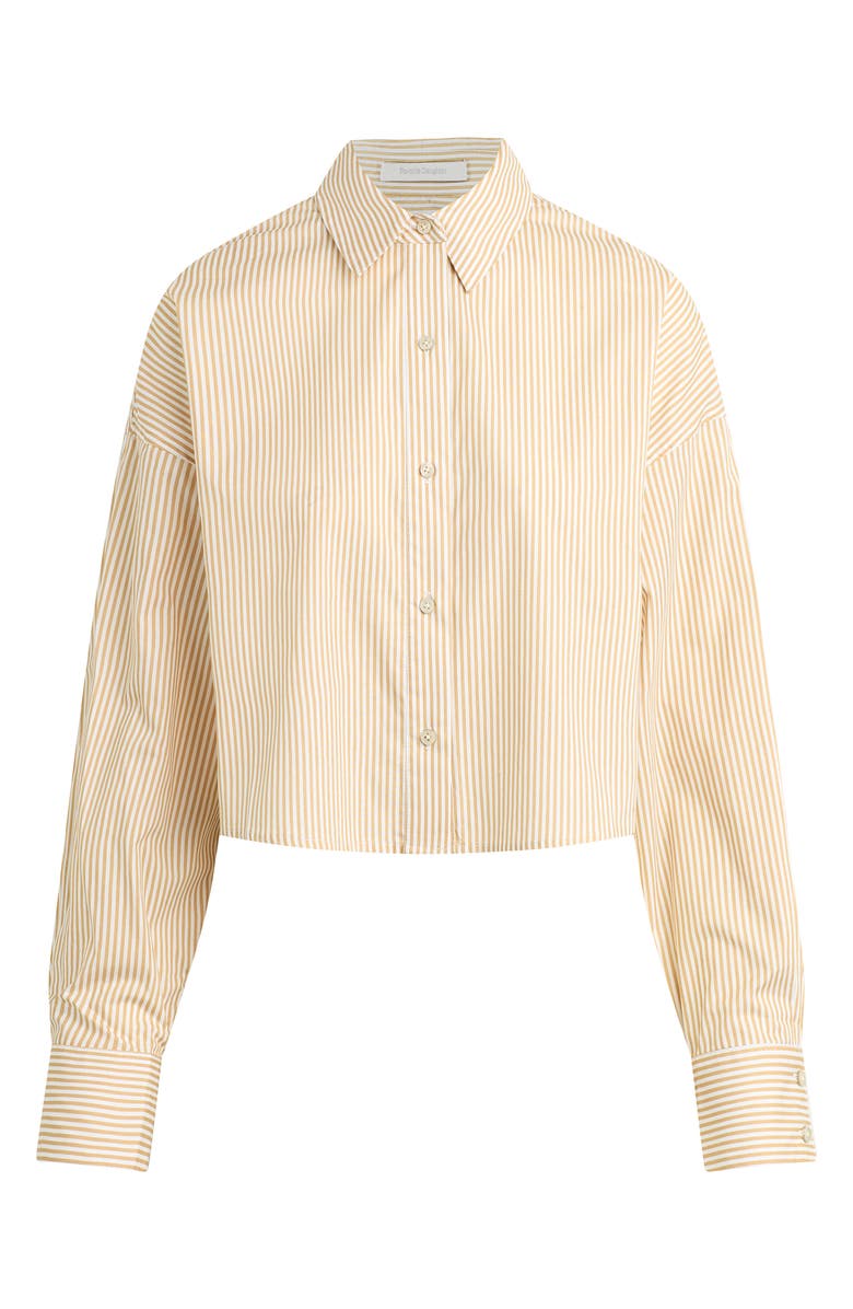 Favorite Daughter The Crop Stripe Cotton Button-Up Shirt, Alternate, color,