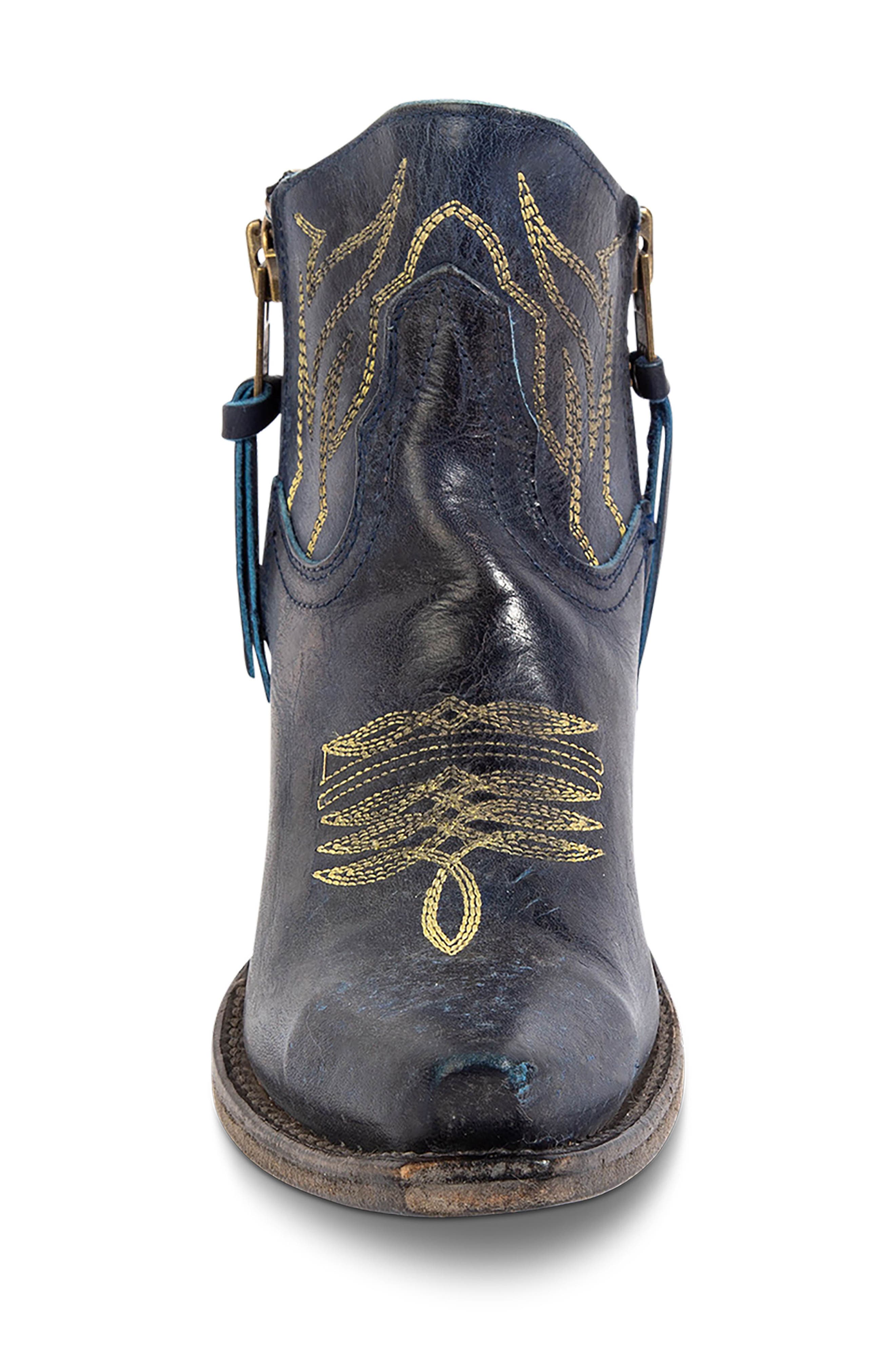 Wolfie Western Bootie, Alternate, color, BLUE