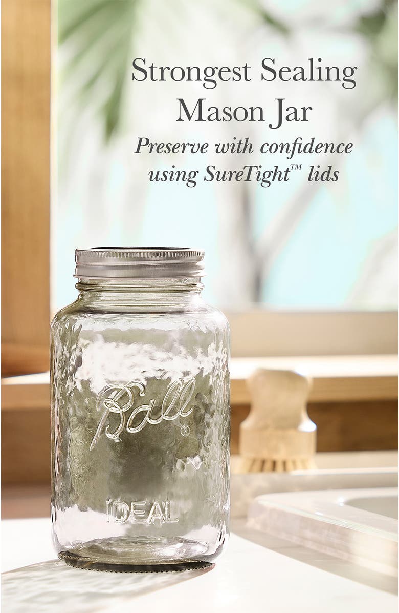 Ball Vintage Glass Mason Jars, 32 Ounce, Pack of 8, Alternate, color, Rose & Sand