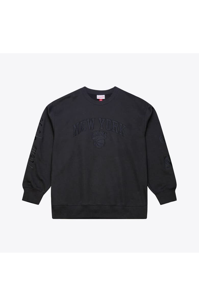 Mitchell & Ness Men's Mitchell & Ness Black New York Knicks Phantom Fleece Sweatshirt, Alternate, color, Black