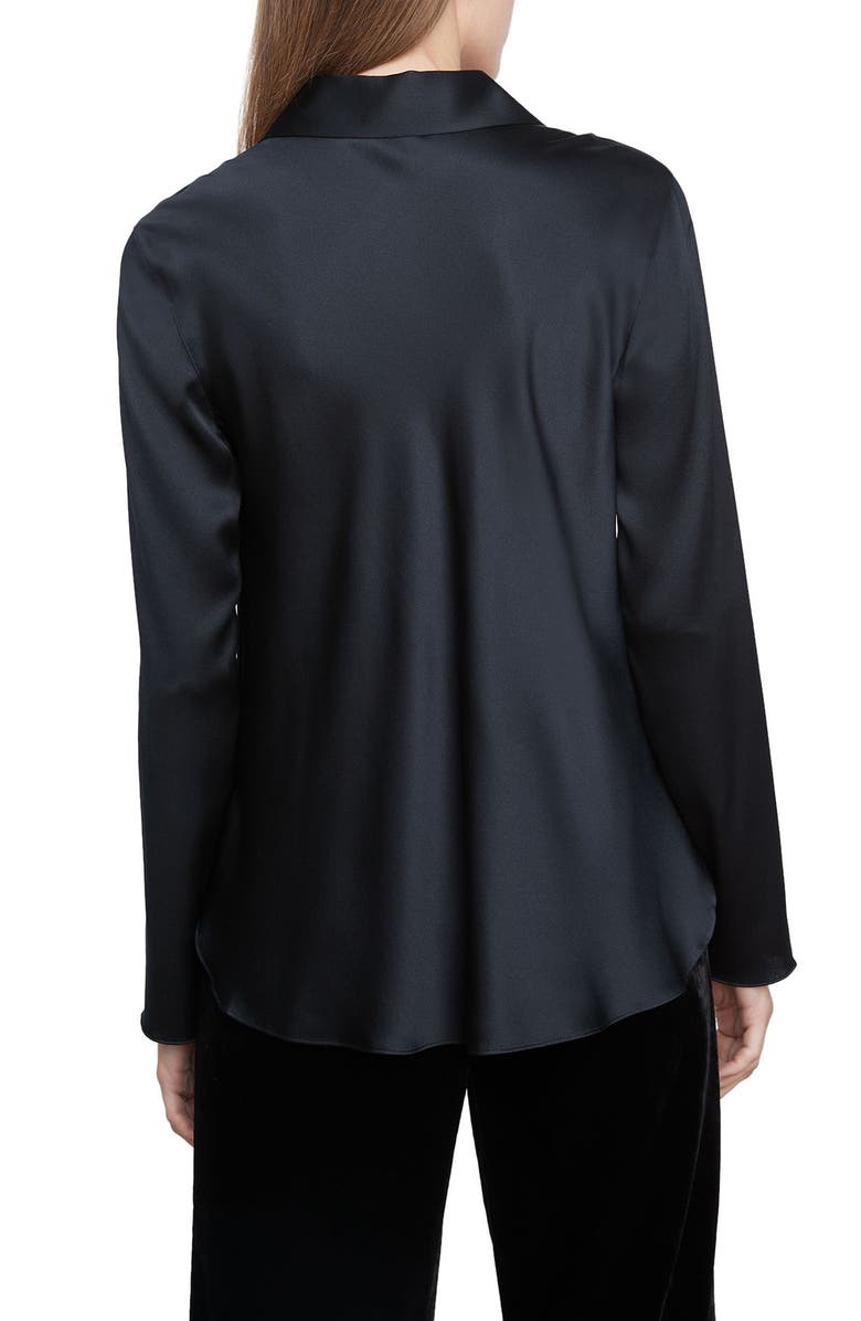 Vince Bias Cut Button-Up Silk Blouse, Alternate, color,