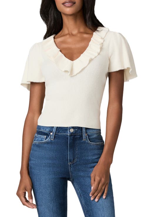 Inaya Ruffle V-Neck Top