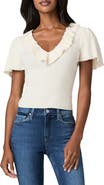 PAIGE Inaya Ruffle V-Neck Top