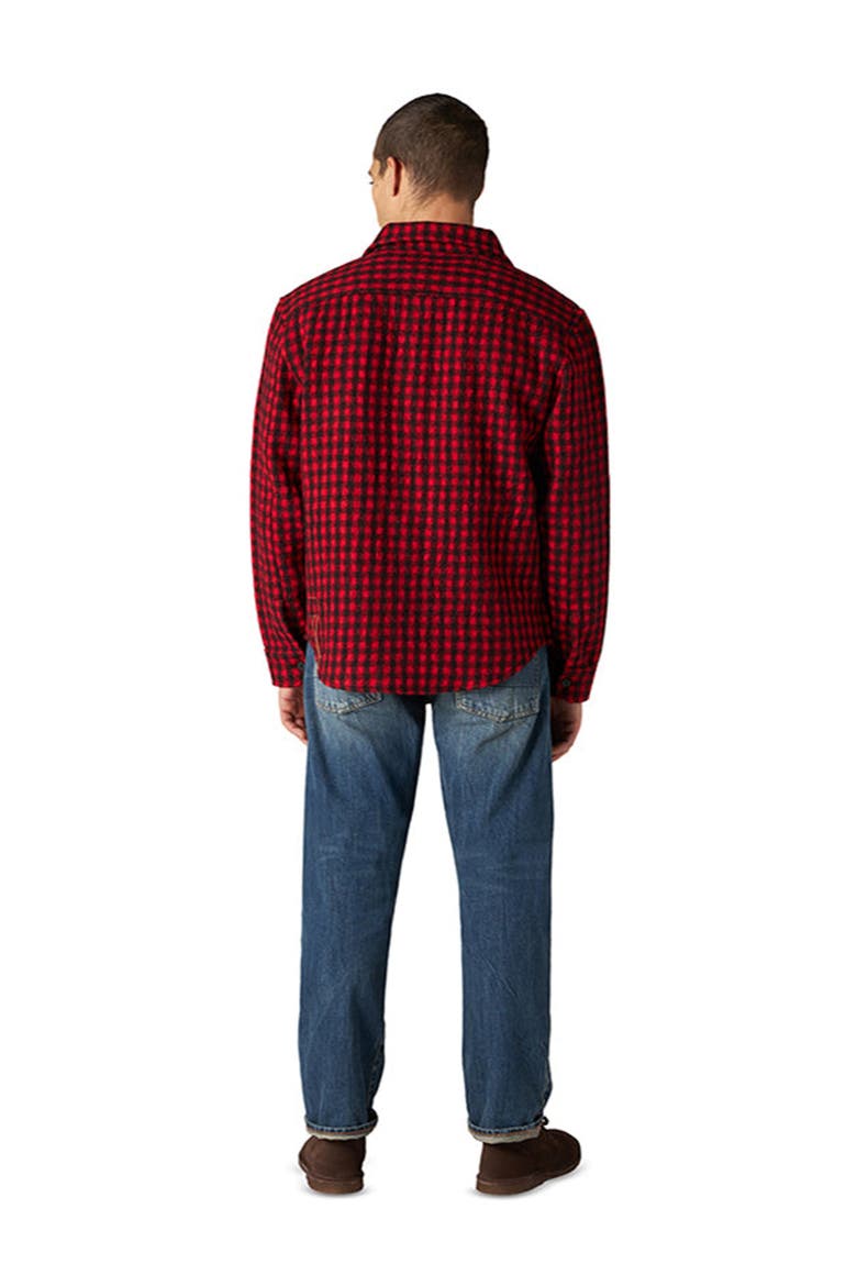 Anker Wool Check Shirt with Pockets, Alternate, color, RED