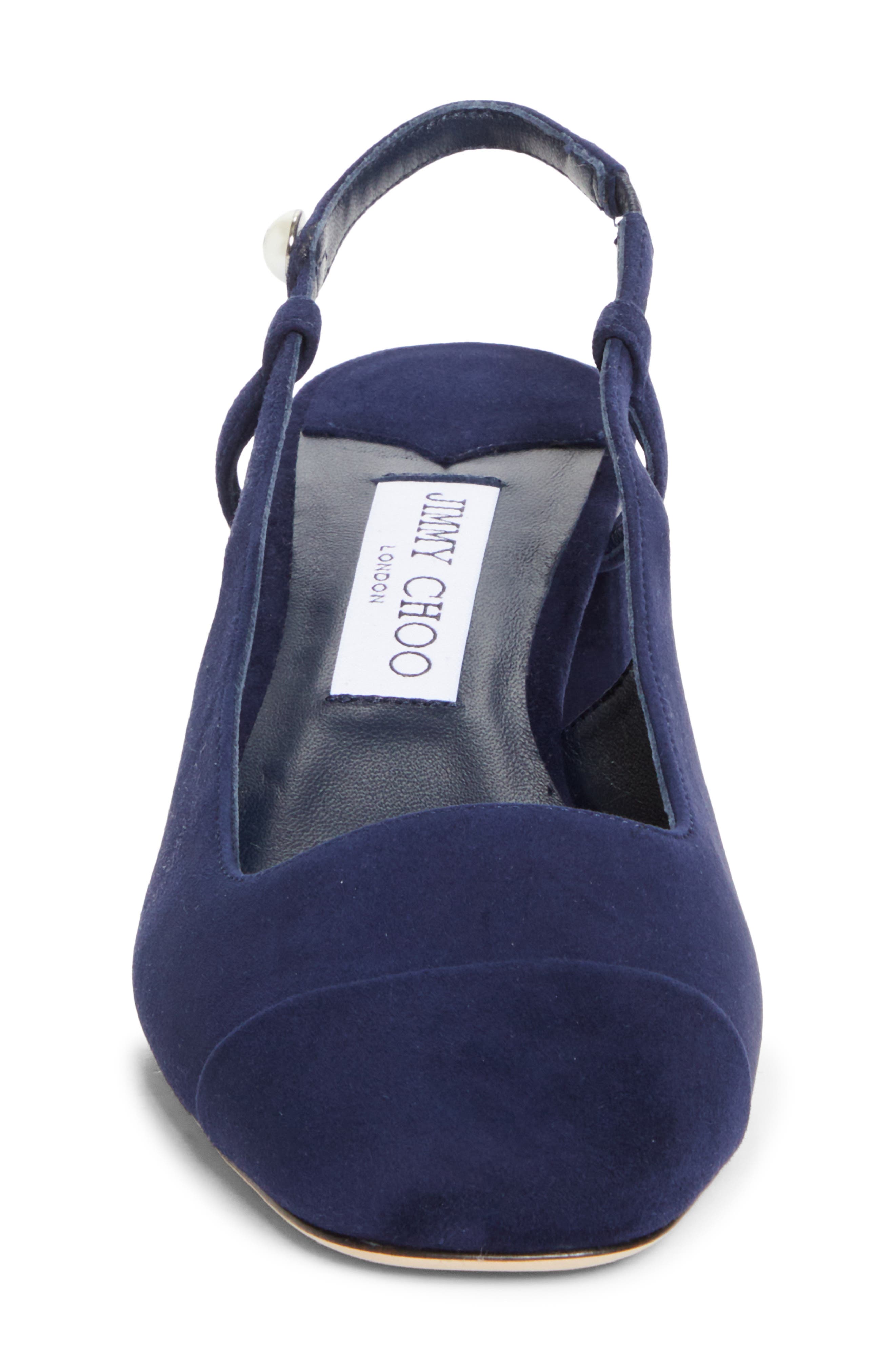 Jimmy Choo Elisa Slingback Pump, Alternate, color, Navy/ Navy