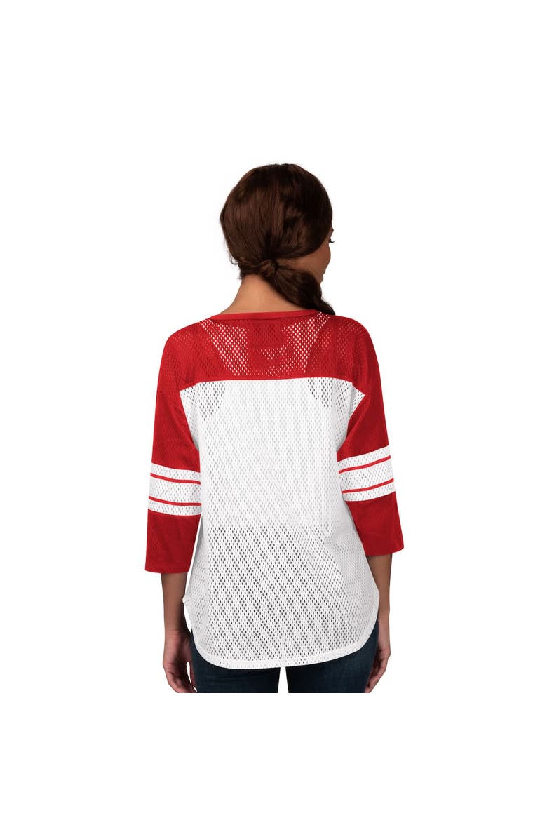 G-III 4HER BY CARL BANKS Women's G-III 4Her by Carl Banks  Red Kansas City Chiefs First Team 3/4-Sleeve Mesh T-Shirt, Alternate, color, Red