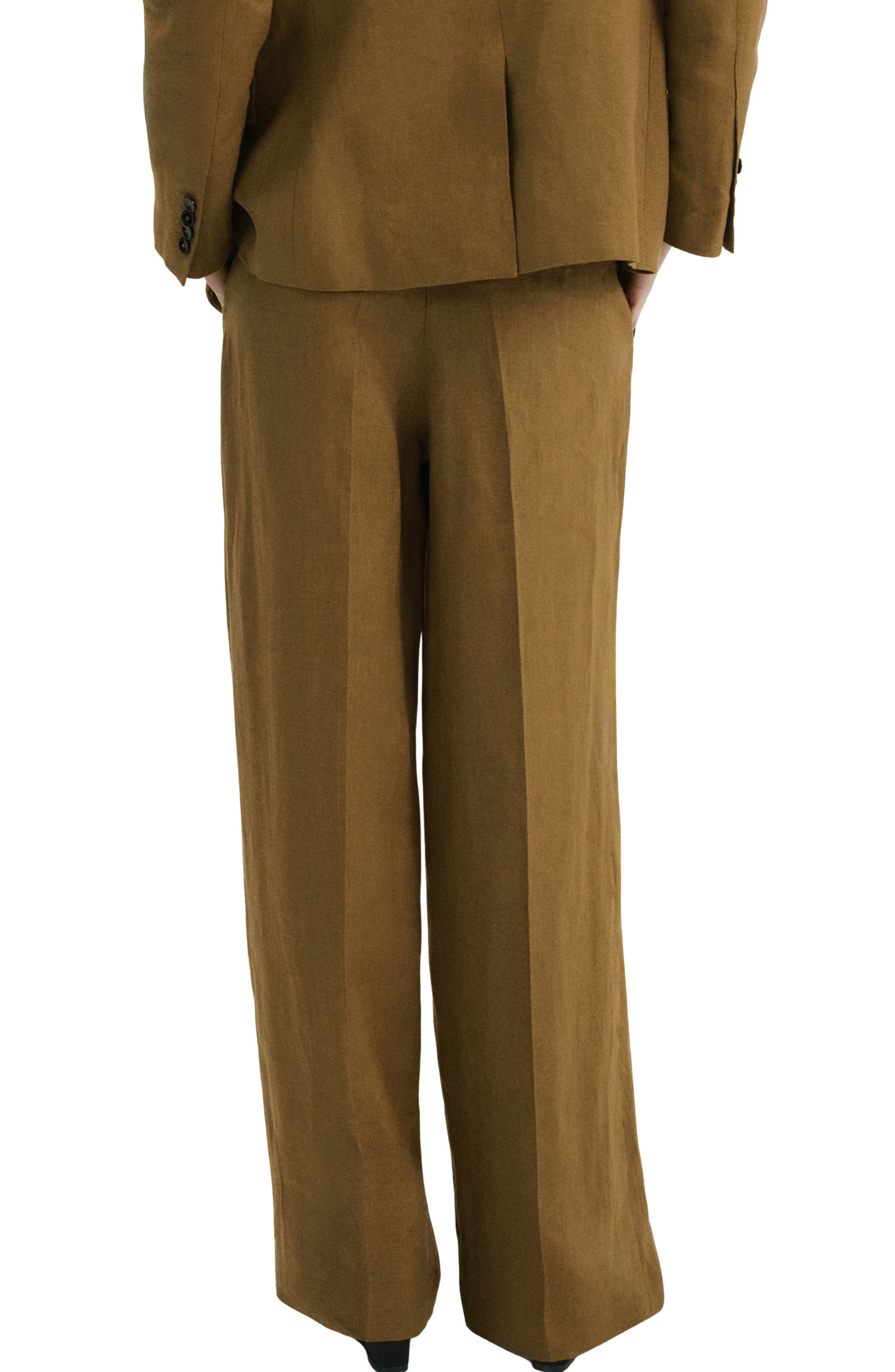 Linen Straight Leg Suit Pants - image 2