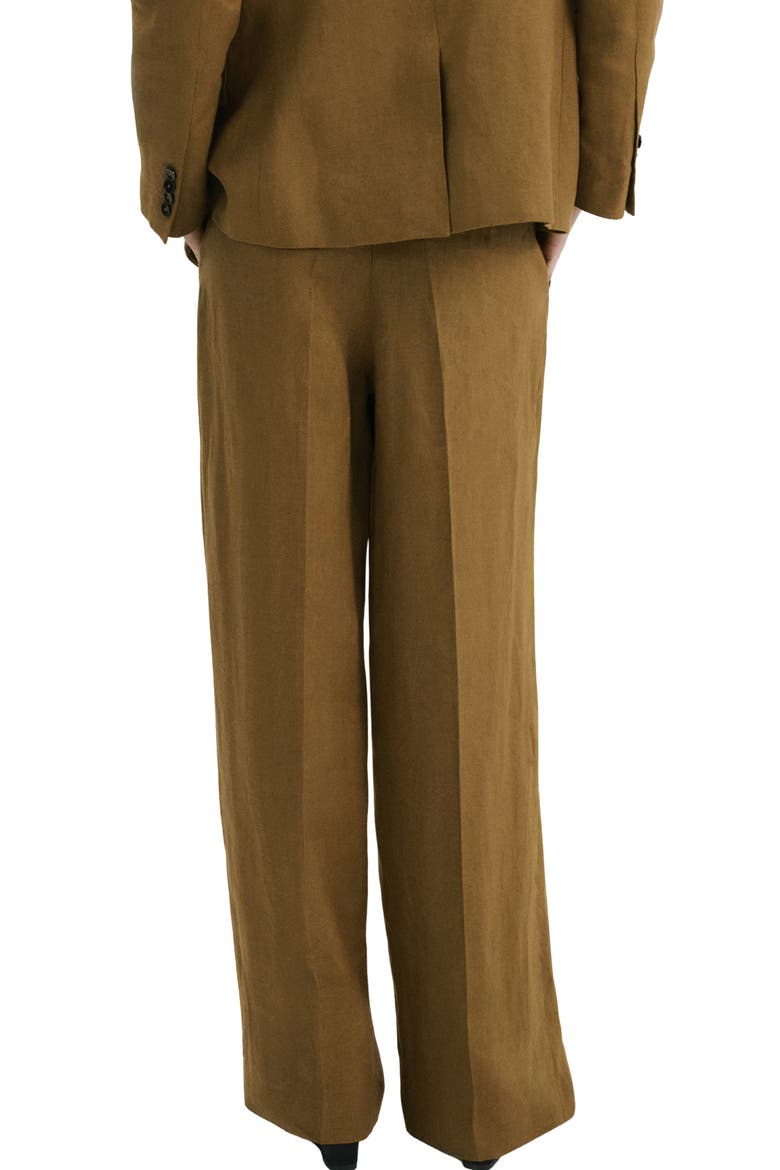 Linen Straight Leg Suit Pants, Alternate, color, OLIVE GREEN