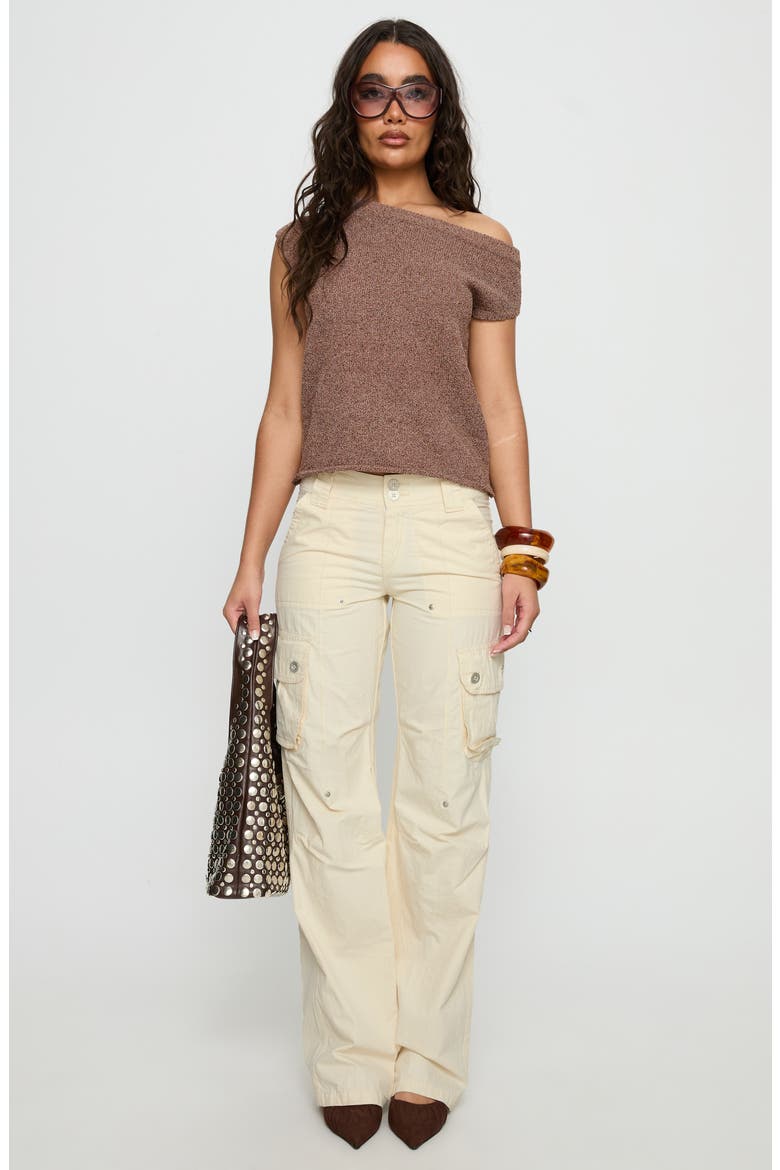 Ashfield Off the Shoulder Sweater, Alternate, color, BROWN