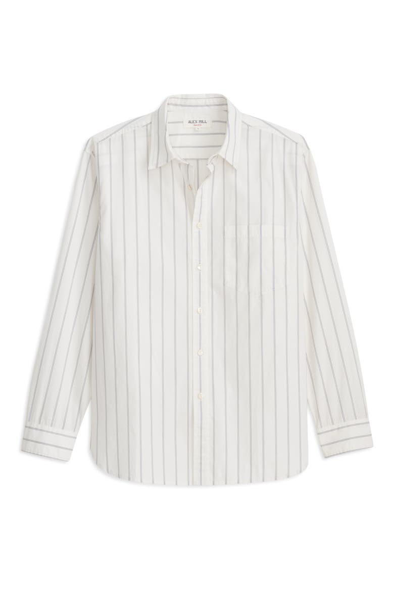 Easy Striped Cotton Shirt, Alternate, color, IVORY STRIPE