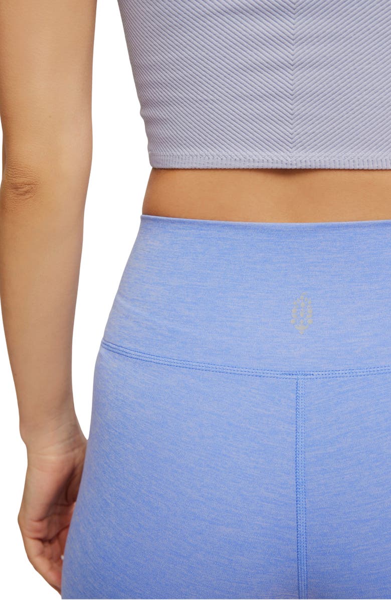 Free People FP Movement Never Better Heathered Bike Shorts, Alternate, color, Blueberry