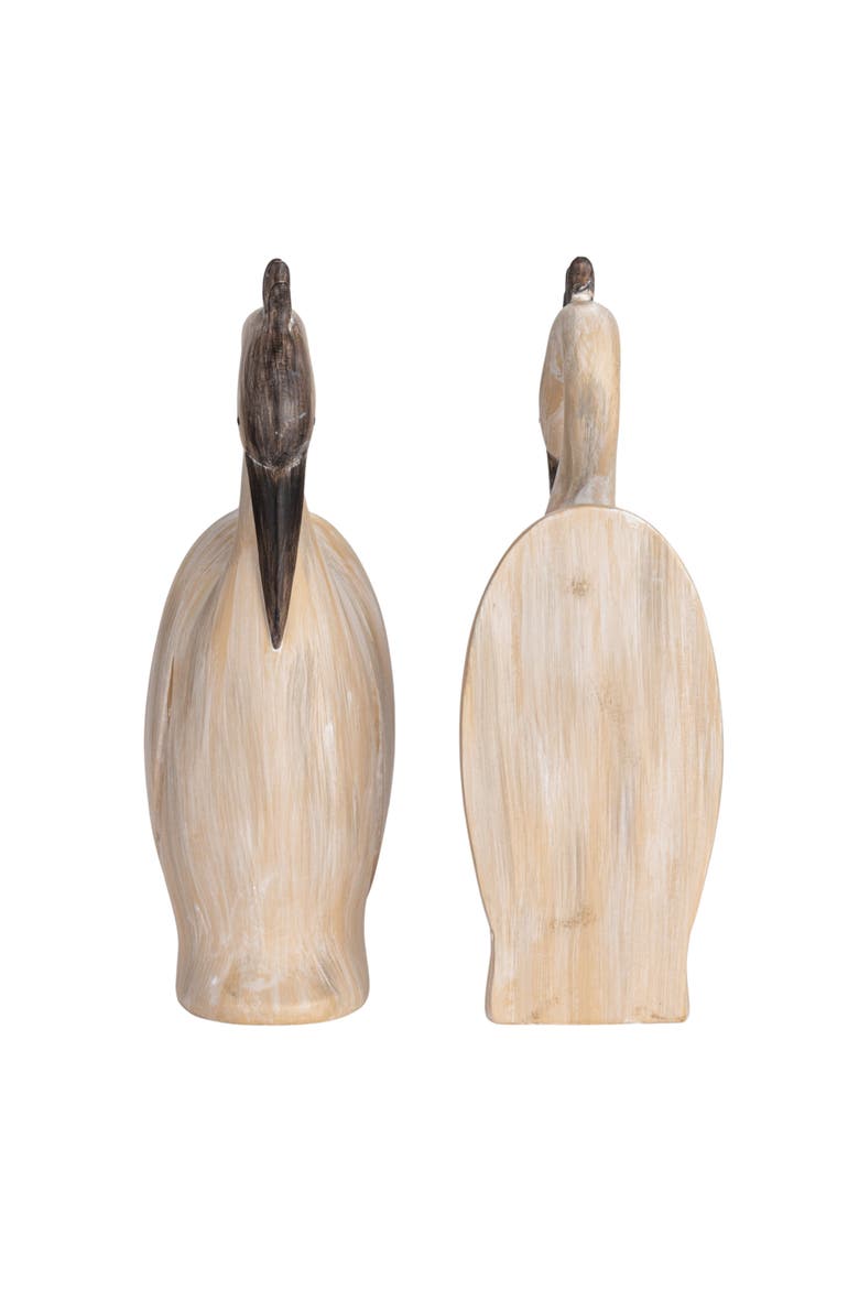 Resin Heron Bookends, Cream, Alternate, color, Cream