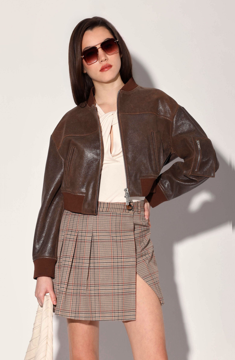 Walter Baker Andrea Jacket, Main, color, Ebony Beige